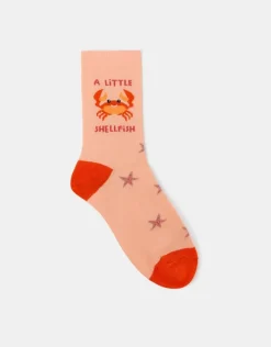 Accessorize A Little Shellfish Socks Peach