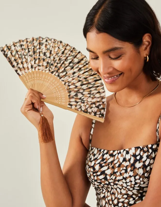 Accessorize Animal Print Foldable Fan