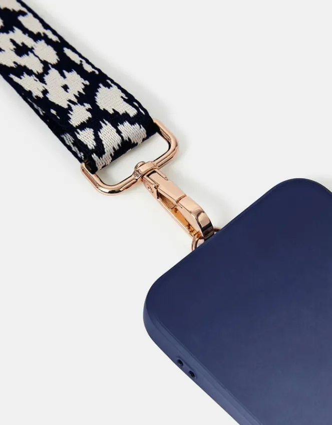 Accessorize Animal Print Webbing Phone Strap
