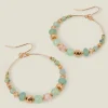 Accessorize Bead Drop Hoop Earrings