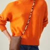 Accessorize Bead Strap Faux Leather Phone Bag