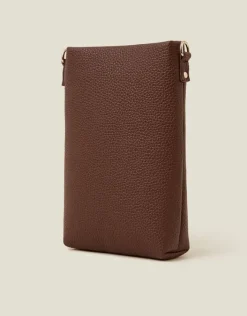 Accessorize Bead Strap Faux Leather Phone Bag