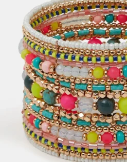 Accessorize Beaded Cuff Bracelet