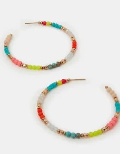 Accessorize Beaded Hoop Earrings