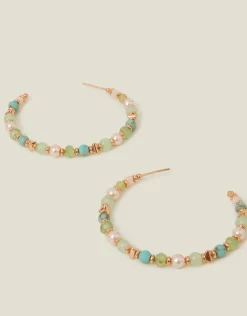 Accessorize Beaded Hoop Earrings