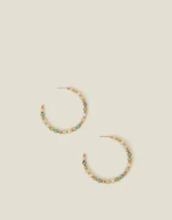 Accessorize Beaded Hoop Earrings