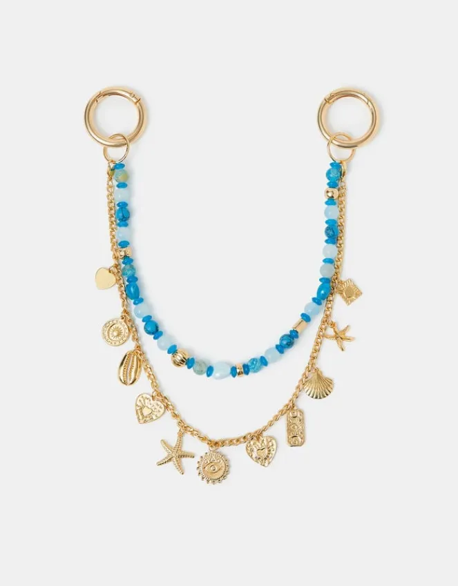 Accessorize Beaded Sea Chain Bag Charm