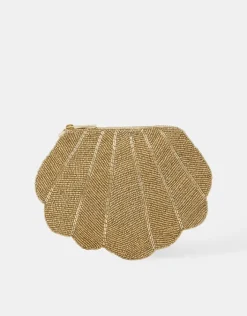 Accessorize Beaded Shell Pouch