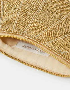 Accessorize Beaded Shell Pouch