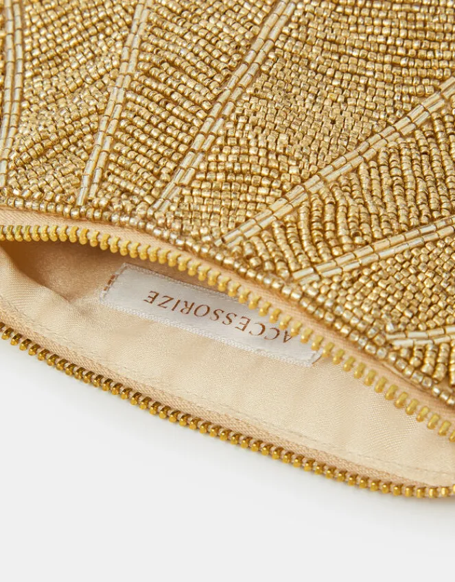 Accessorize Beaded Shell Pouch