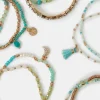 Accessorize Beaded Stretch Bracelets Turquoise