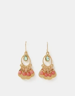 Accessorize Beaded Tassel Drop Earrings