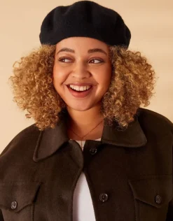 Accessorize Beret Hat in Pure Wool