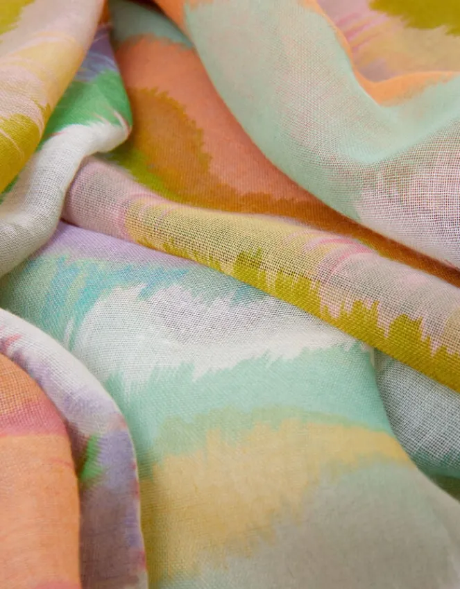 Accessorize Blurred Wave Print Scarf