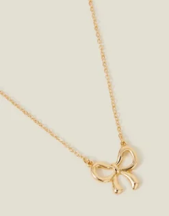 Accessorize Bow Pendant Necklace