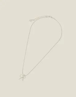 Accessorize Bow Pendant Necklace