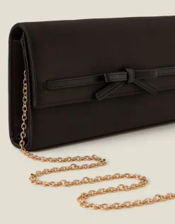 Accessorize Bow Satin Clutch Bag