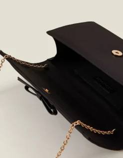 Accessorize Bow Satin Clutch Bag