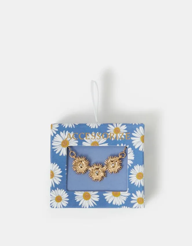 Accessorize Boxed Flower Pendant Necklace