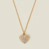 Accessorize Boxed Pav&eacute; Heart Pendant Necklace