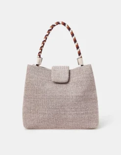 Accessorize Braid Strap Woven Shoulder Bag