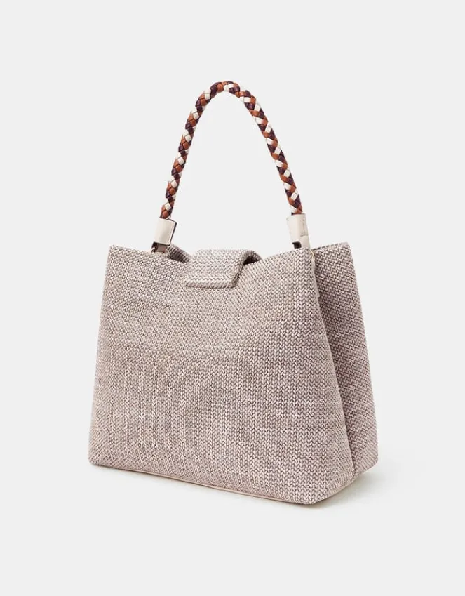 Accessorize Braid Strap Woven Shoulder Bag