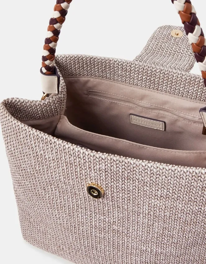 Accessorize Braid Strap Woven Shoulder Bag