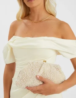 Accessorize Bridal Cloud Pearl Beaded Mini Bag