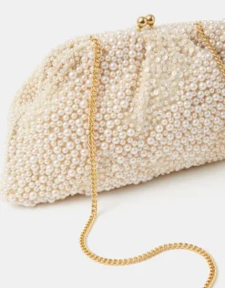 Accessorize Bridal Cloud Pearl Beaded Mini Bag