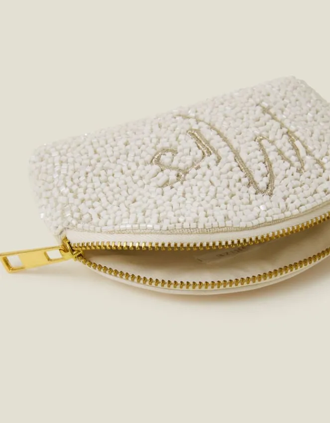Accessorize Bridal Hand-Beaded Mrs Purse