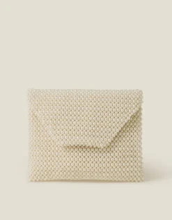 Accessorize Bridal Pearl Envelope Clutch Bag