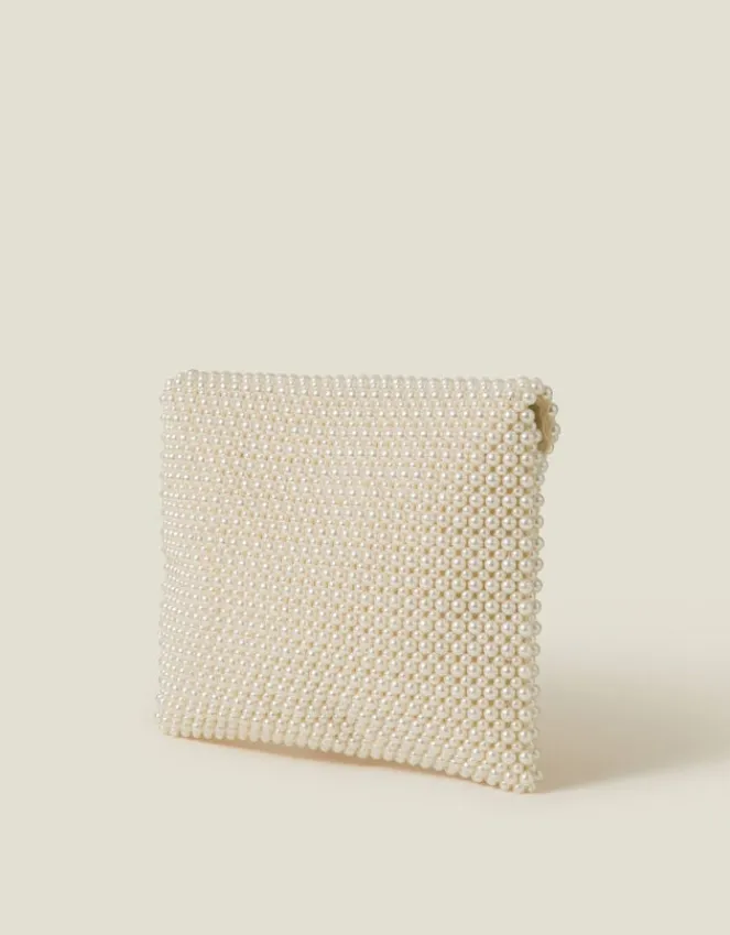 Accessorize Bridal Pearl Envelope Clutch Bag