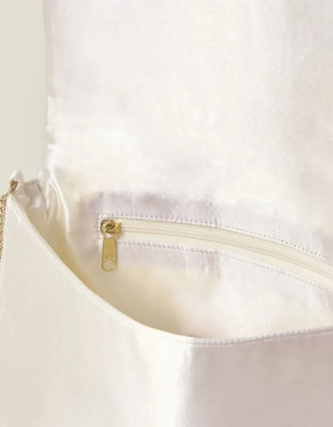 Accessorize Bridal Pearl Heart Clutch Bag