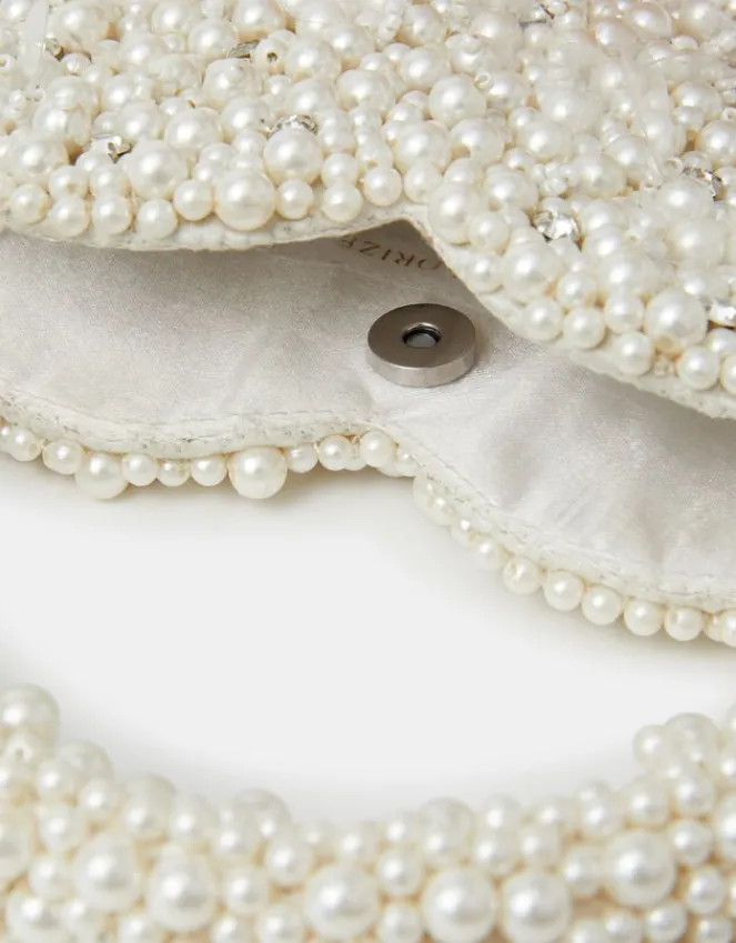 Accessorize Bridal Pearl Heart Handbag