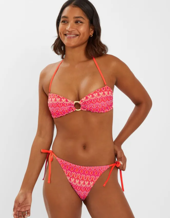 Accessorize Bright Crochet Bandeau Bikini Top Multi