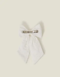 Accessorize Broderie Bow Barrette Hair Clip