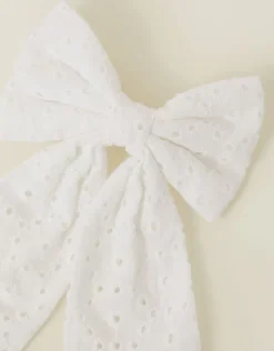 Accessorize Broderie Bow Barrette Hair Clip