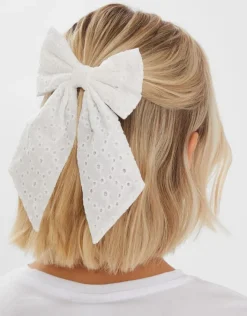 Accessorize Broderie Bow Barrette Hair Clip