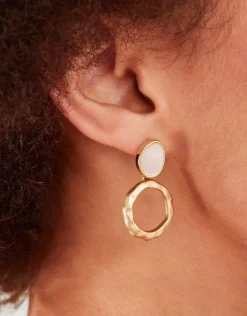 Accessorize Brushed Metal Tiny Doorknocker Earrings