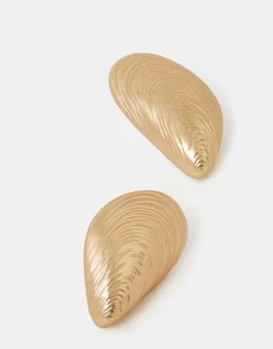 Accessorize Brushed Seashell Stud Earrings