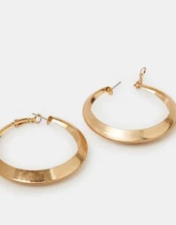 Accessorize Brushed Statement Hoop Earrings