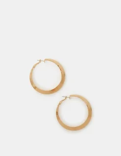 Accessorize Brushed Statement Hoop Earrings