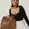 Accessorize Bucket Shoulder Bag Tan