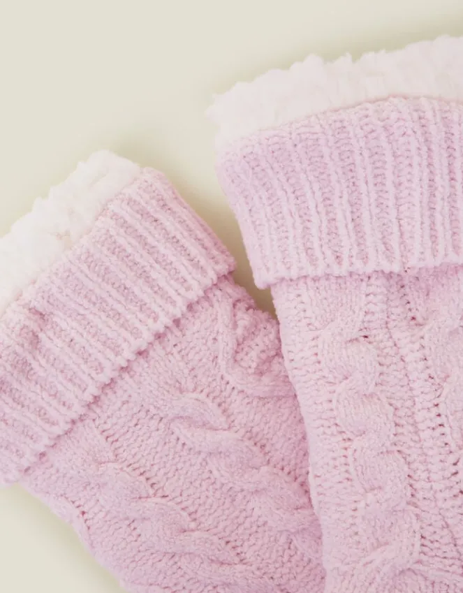 Accessorize Cable Knit Slipper Socks