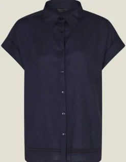 Accessorize Cap Sleeve Boxy Shirt Blue