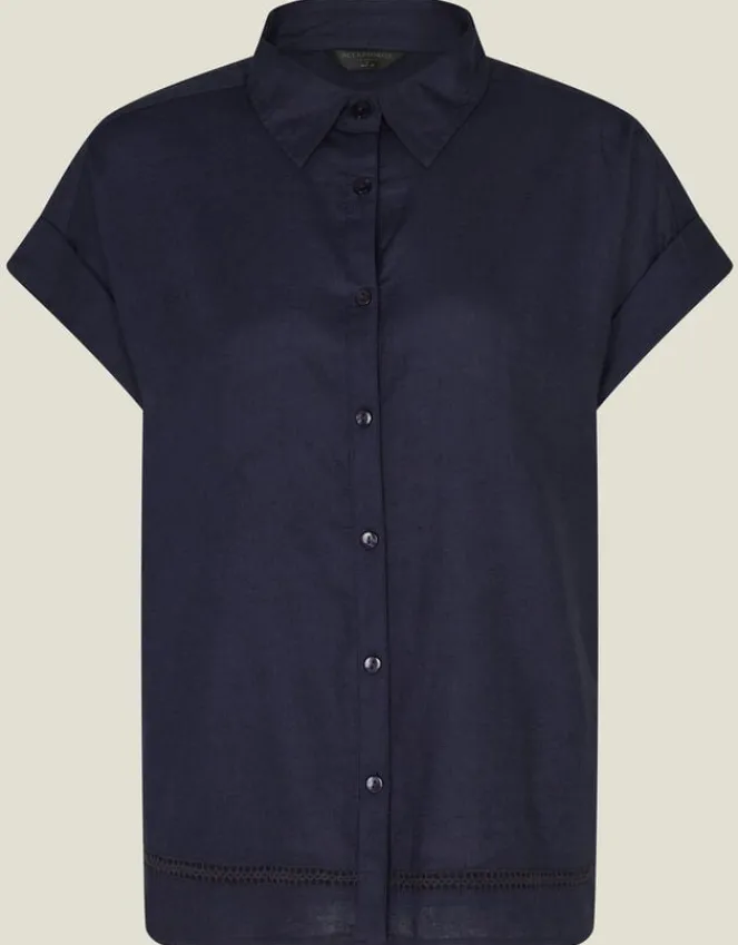 Accessorize Cap Sleeve Boxy Shirt Blue