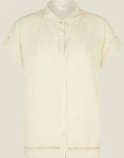 Accessorize Cap Sleeve Boxy Shirt Camel