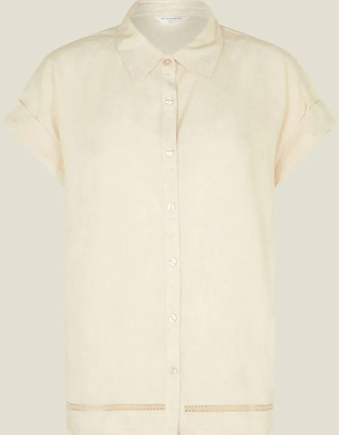 Accessorize Cap Sleeve Boxy Shirt Camel