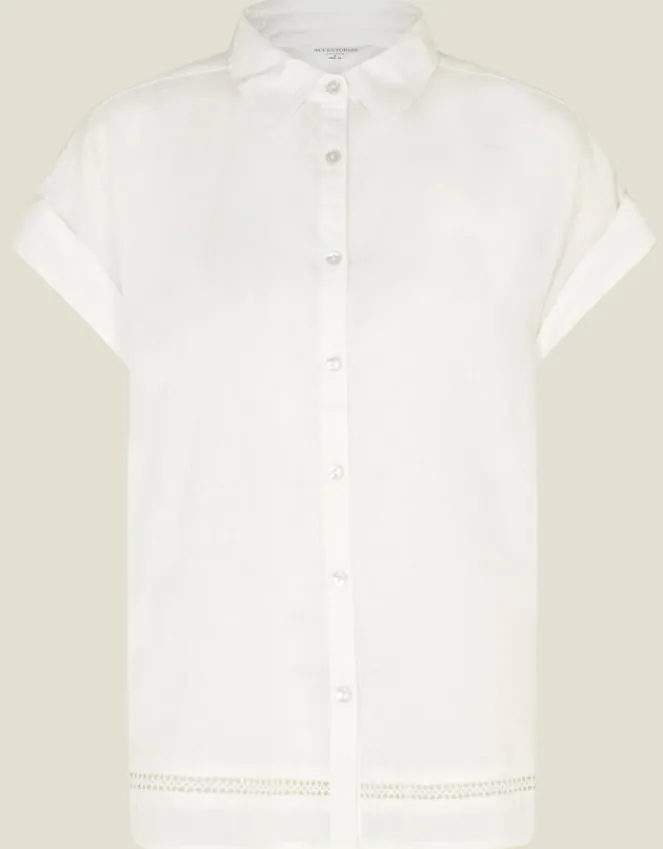 Accessorize Cap Sleeve Boxy Shirt White