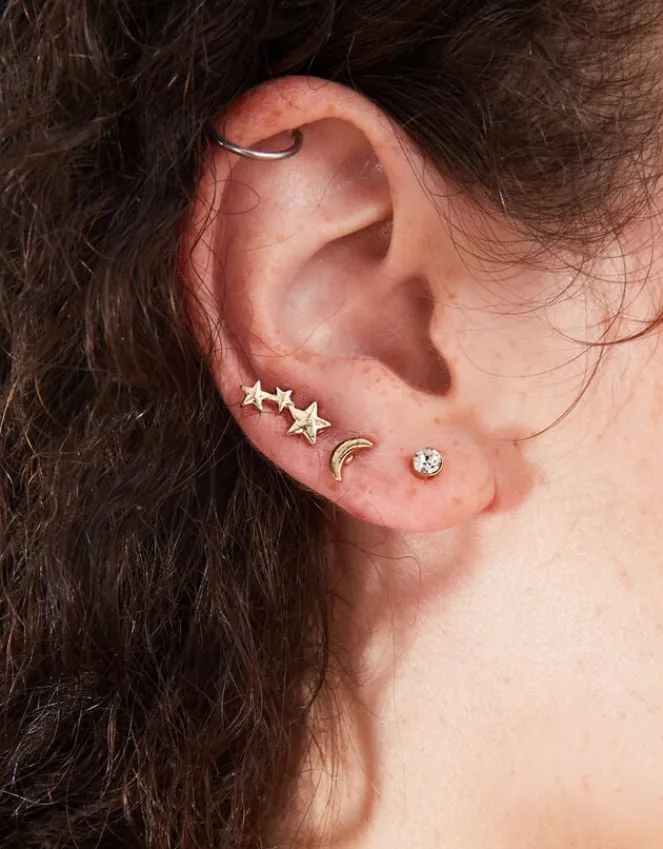 Accessorize Celestial Stud Earrings Set of Three